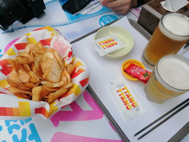 Beer and chips